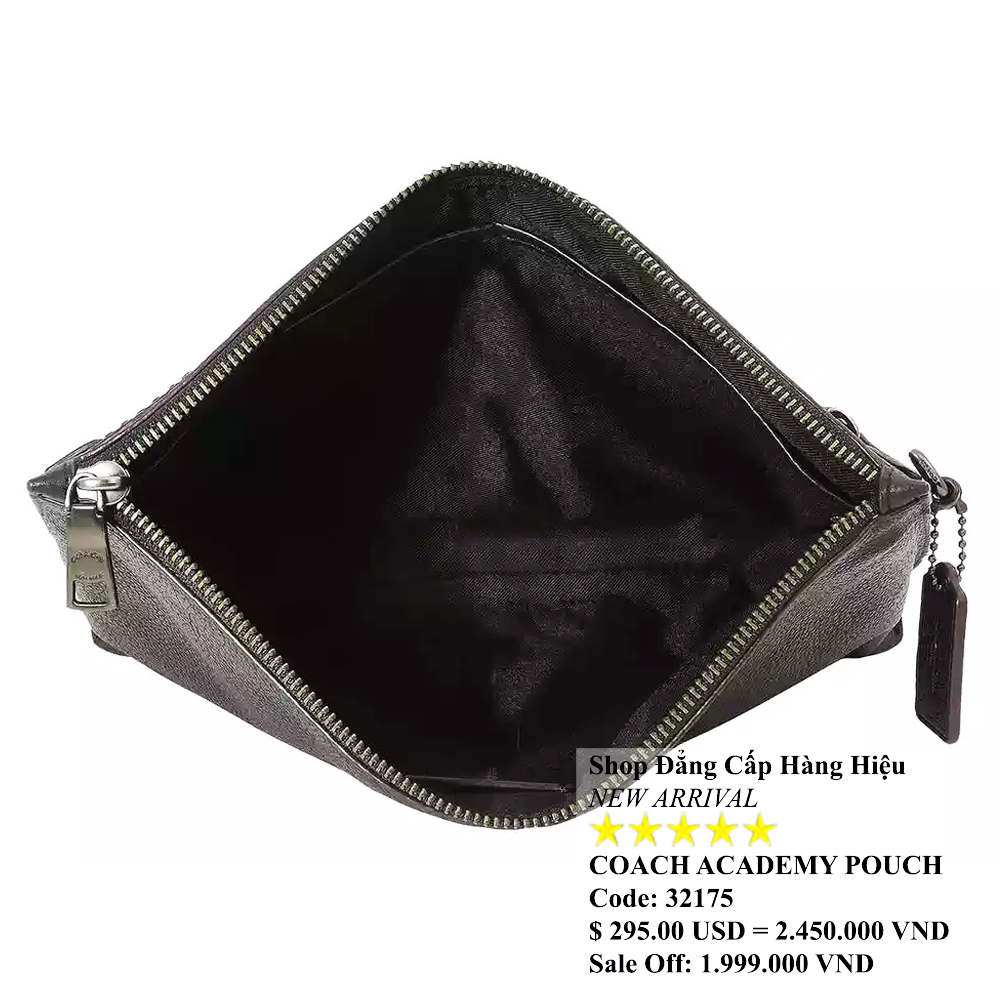 Coach 32175 Academy Pouch Pebbled Leather Black 11.jpg