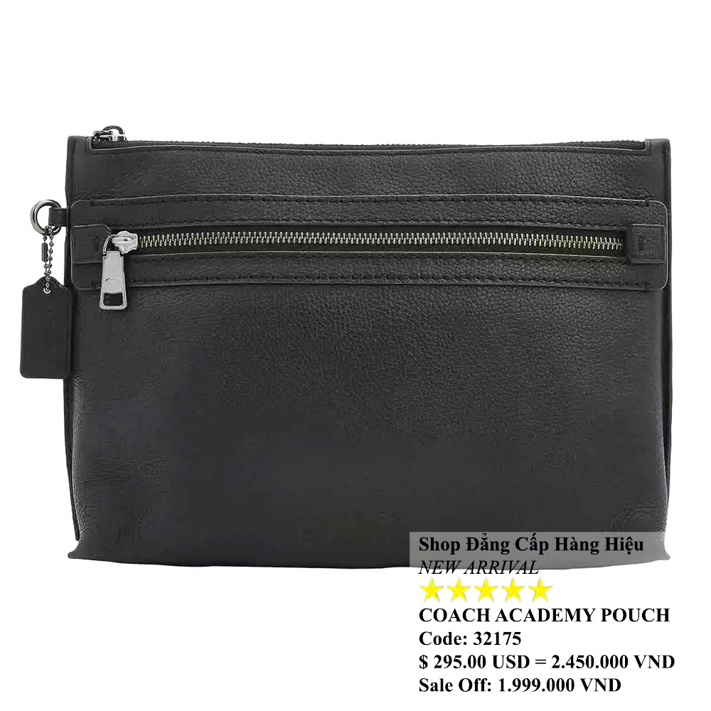 Coach 32175 Academy Pouch Pebbled Leather Black 11.jpg