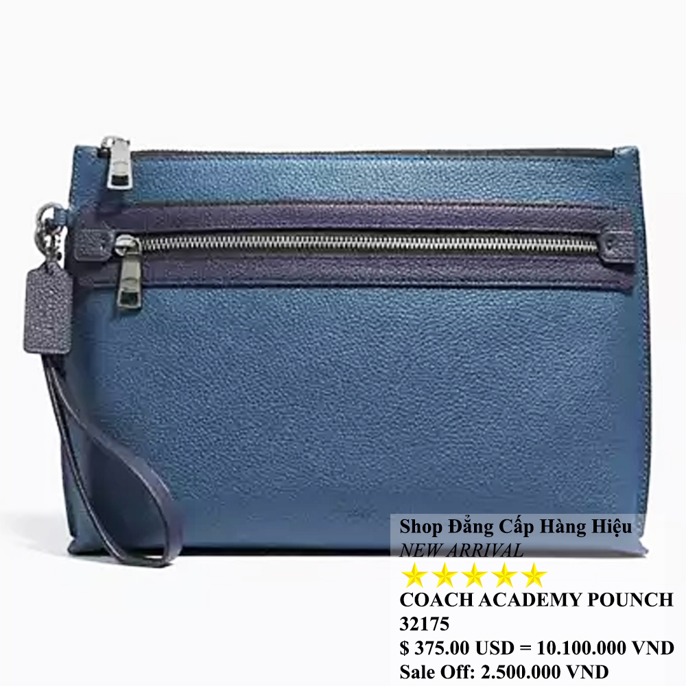 Coach 32175 Academy Pouch Pebbled Leather Blue 11.jpg