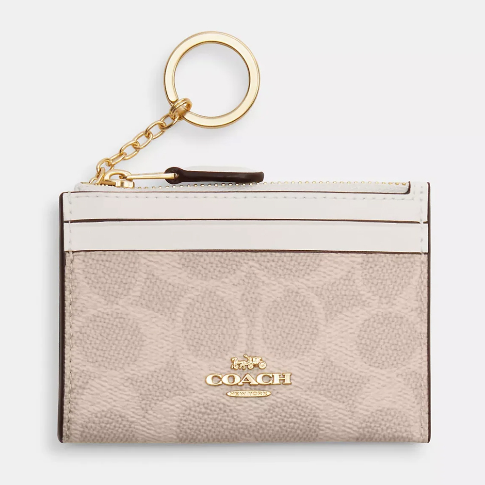 Coach CW870 Mini Skinny Id Case In Signature Canvas Sand Chalk 1.jpg
