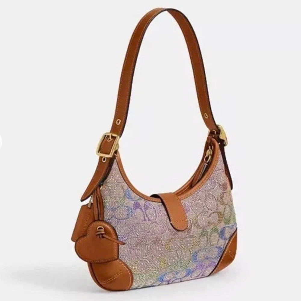 Coach CCX16 Rainbow Crystal Hamptons Hobo Bag In Signature Jacquard 1.jpg