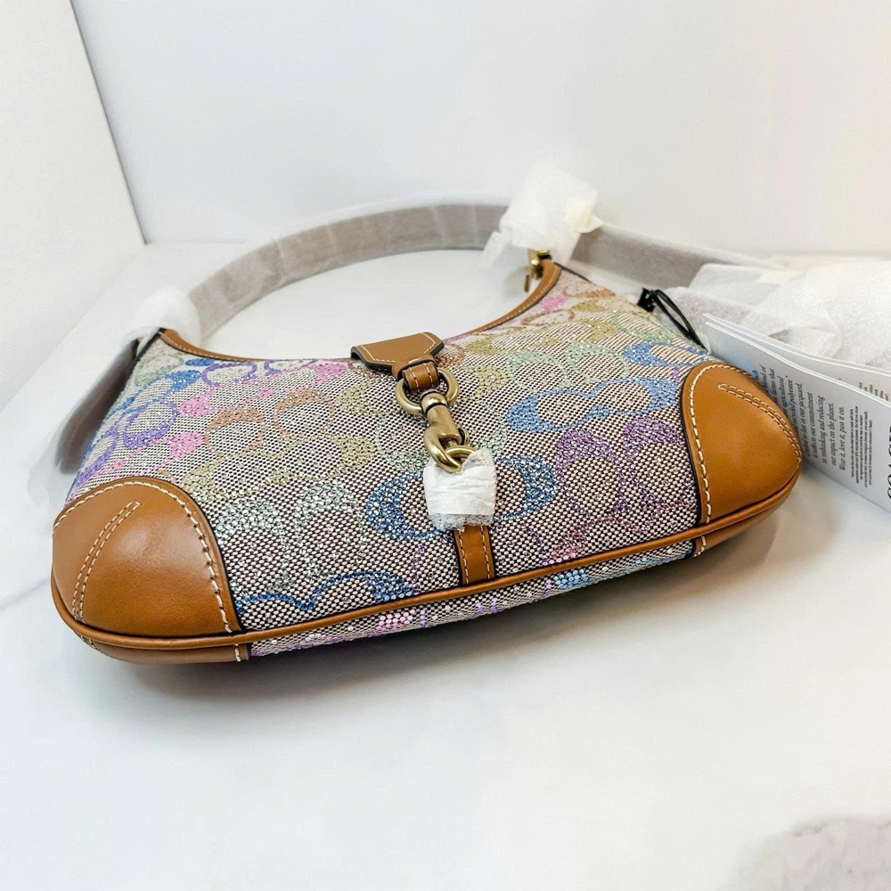 Coach CCX16 Rainbow Crystal Hamptons Hobo Bag In Signature Jacquard 1.jpg