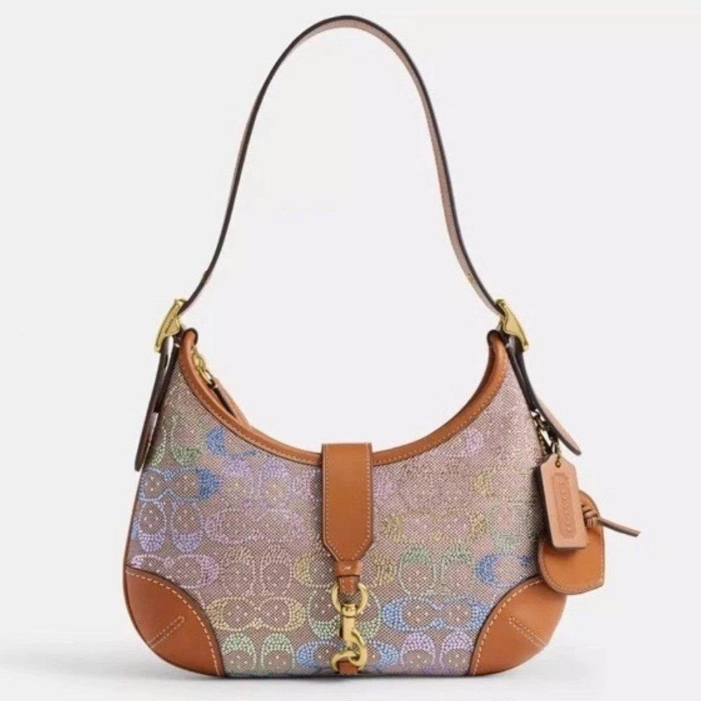 Coach CCX16 Rainbow Crystal Hamptons Hobo Bag In Signature Jacquard 1.jpg