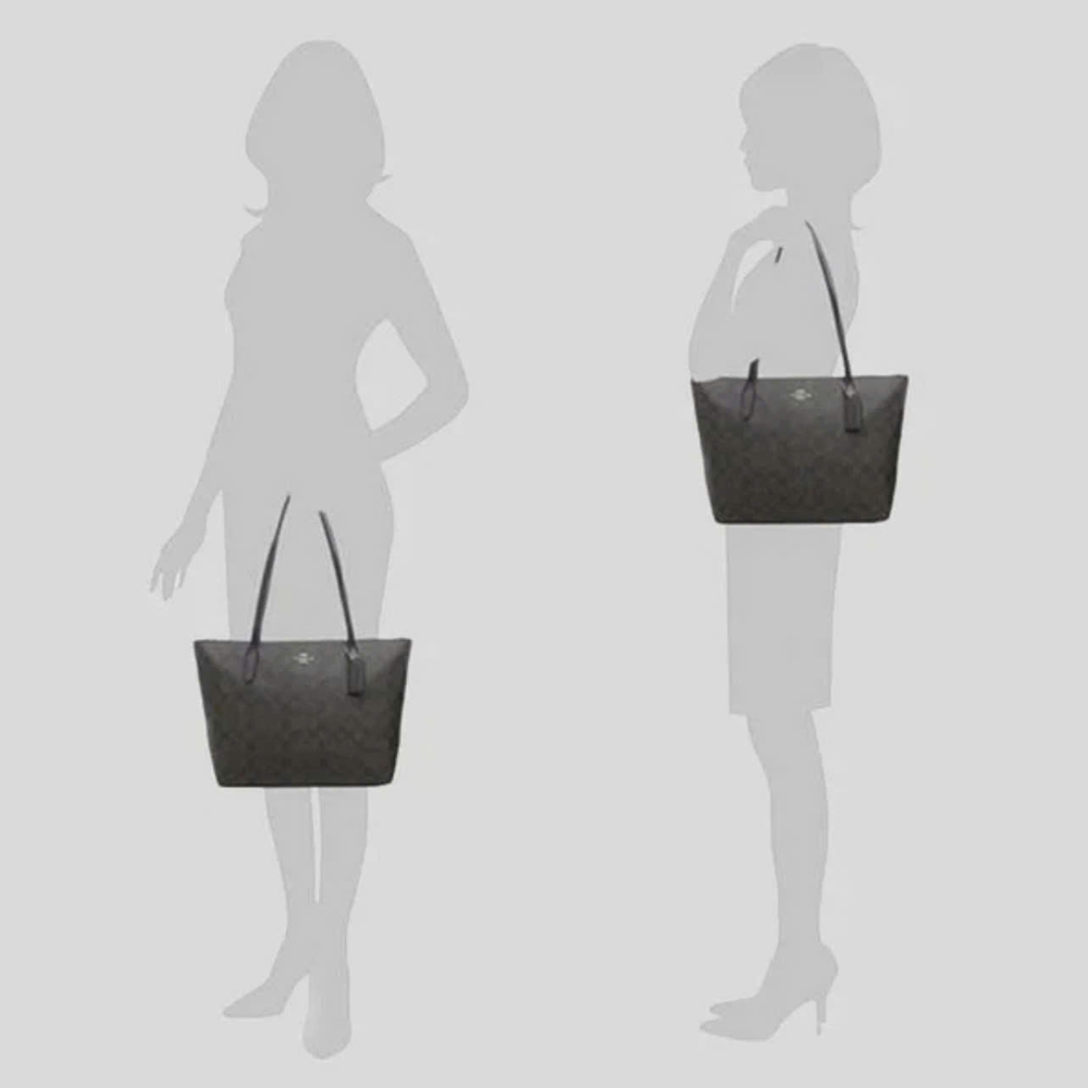 Túi Coach 4455 Zip Top Tote Signature Canvas Khaki Deep Berry 21.jpg