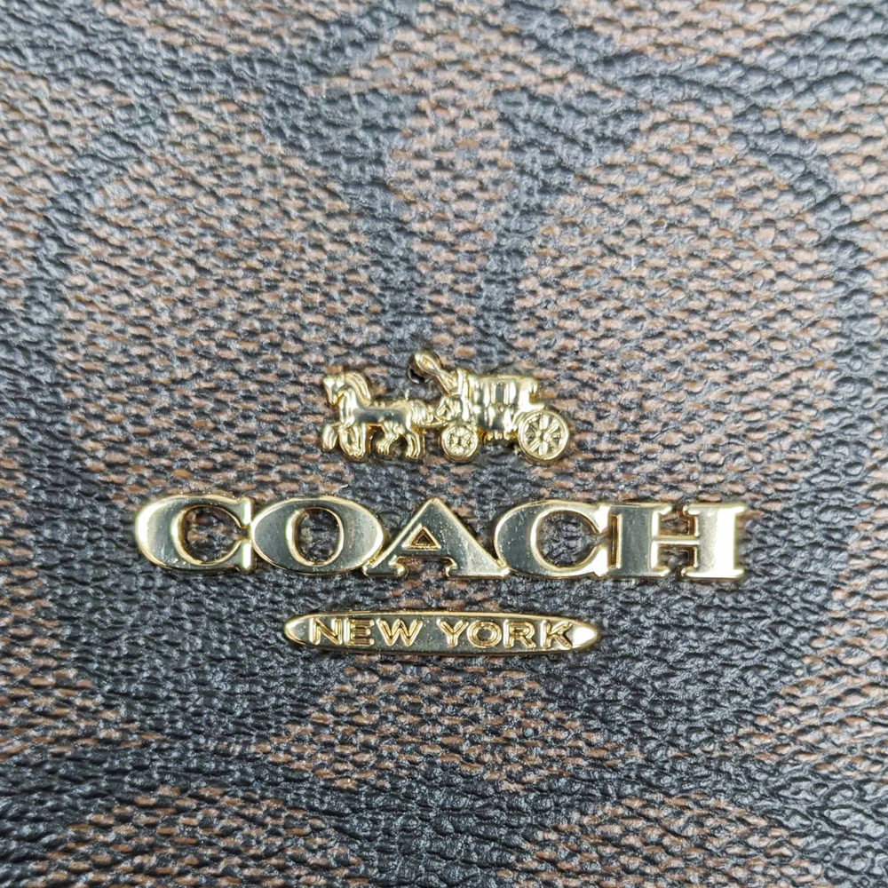 Túi Coach 4455 Zip Top Tote Signature Canvas Brown Black 21.jpg