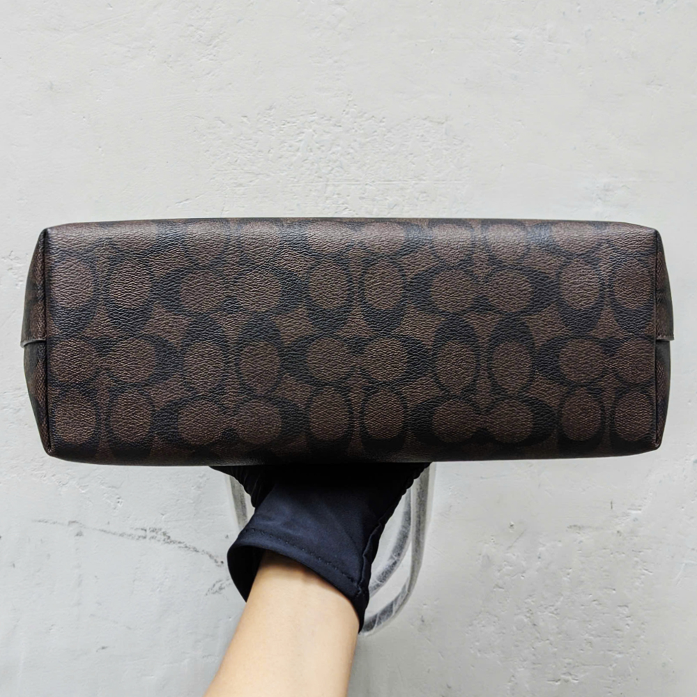 Túi Coach 4455 Zip Top Tote Signature Canvas Brown Black 21.jpg