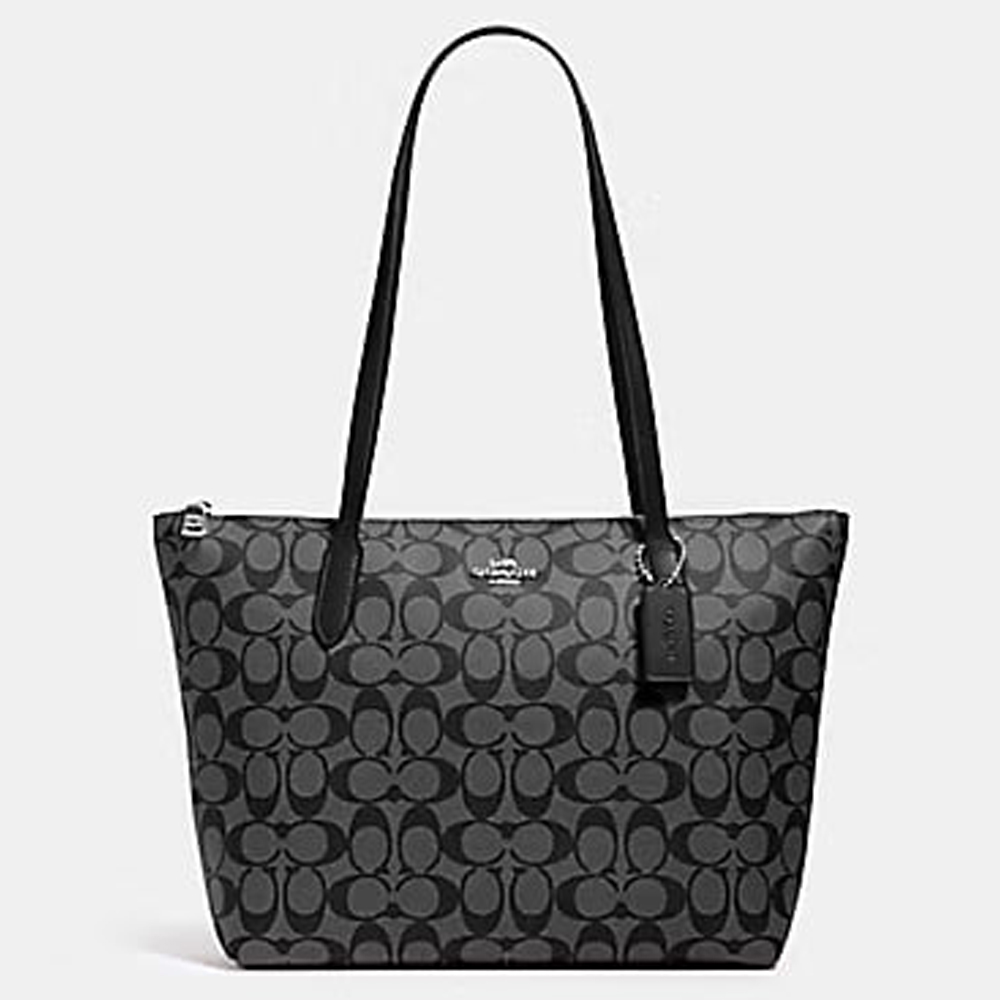 Túi Coach 4455 Zip Top Tote Signature Canvas Black 21.jpg