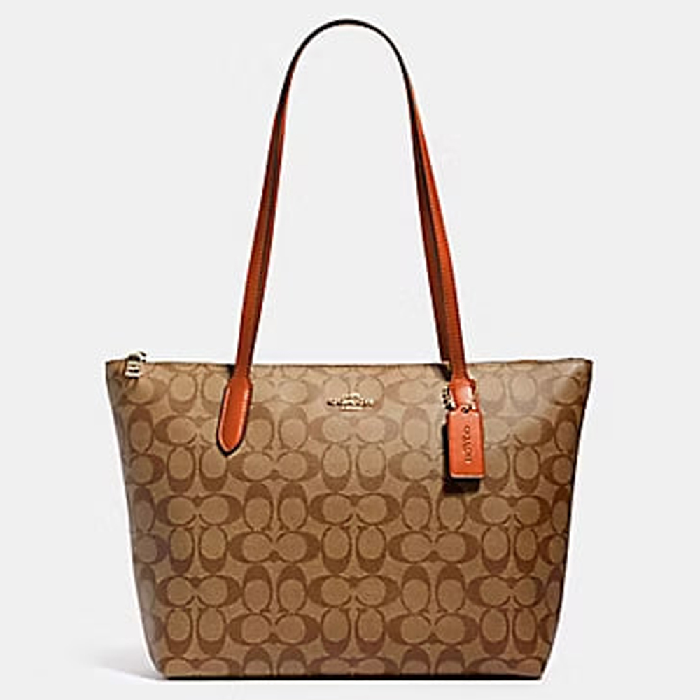 Túi Coach 4455 Zip Top Tote Signature Canvas Khaki Sedona 21.jpg