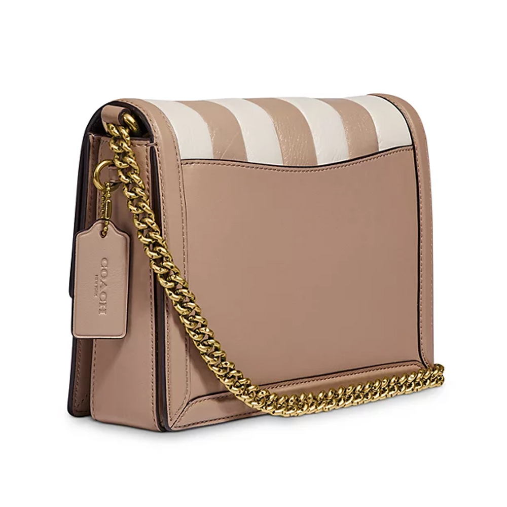 Coach 739 Hutton Shoulder Bag with Colourblock Quilting in Leather Màu Nâu 21.jpg