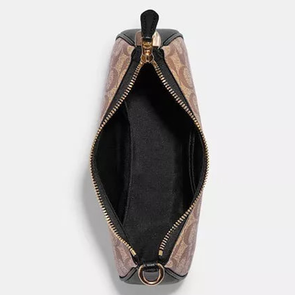 Coach CA548 Teri Shoulder Bag In Signature Canvas Khaki Black 1.jpg