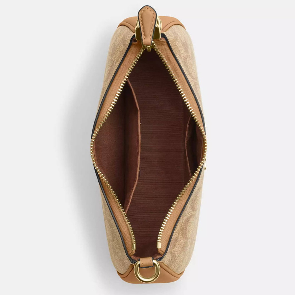 Coach CA548 Teri Shoulder Bag In Signature Canvas Khaki Saddle 1.jpg