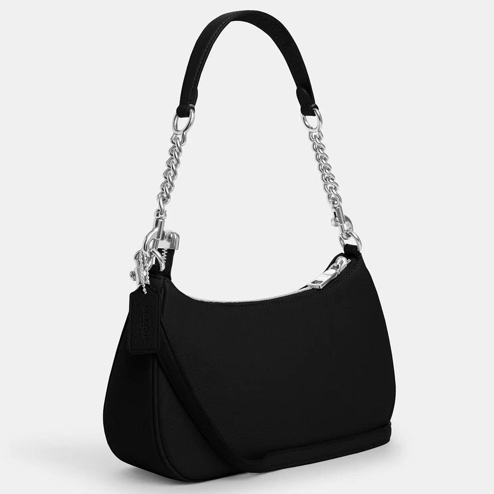 Coach CV934 RFB Teri SHB Black Leather Silver Logo 21.jpg