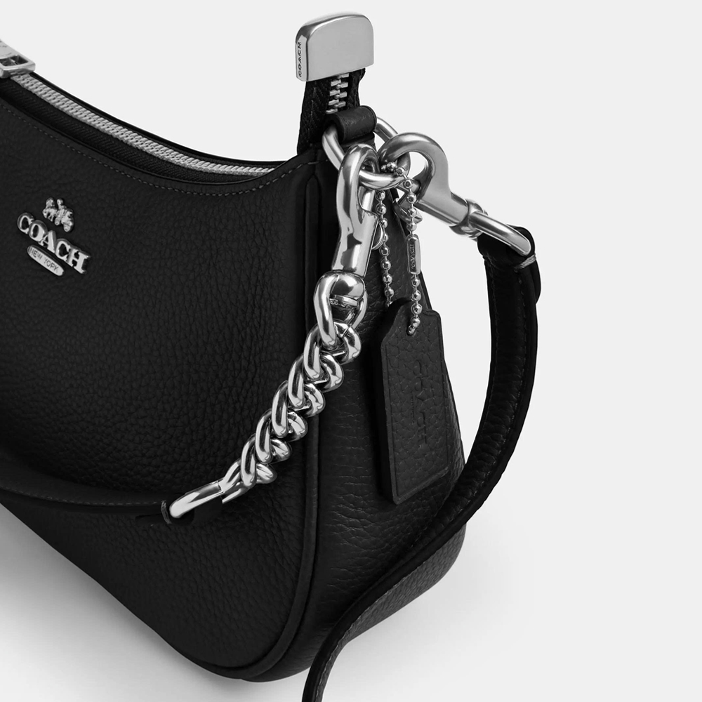 Coach CV934 RFB Teri SHB Black Leather Silver Logo 21.jpg
