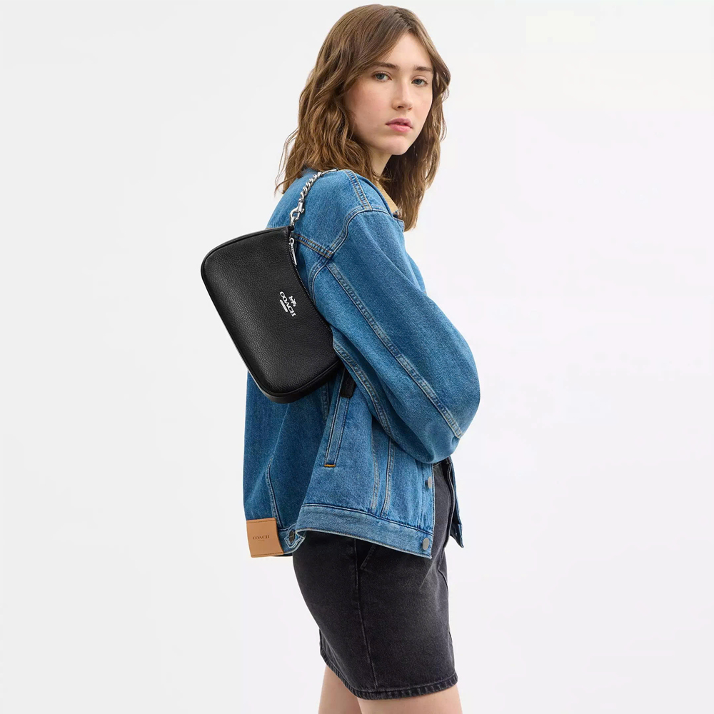 Coach CV934 RFB Teri SHB Black Leather Silver Logo 21.jpg