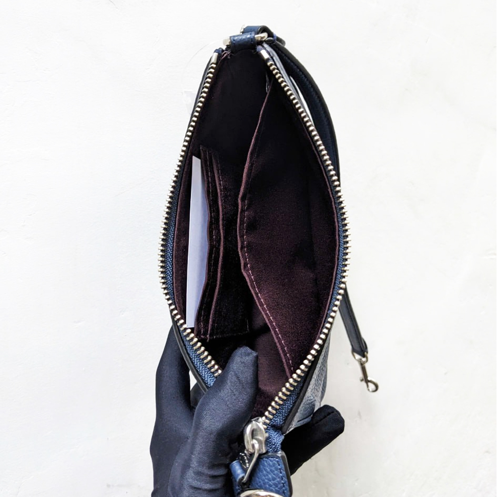 Coach C1985 SVBLK Nolita 19 Leather Silver Denim 6.jpg