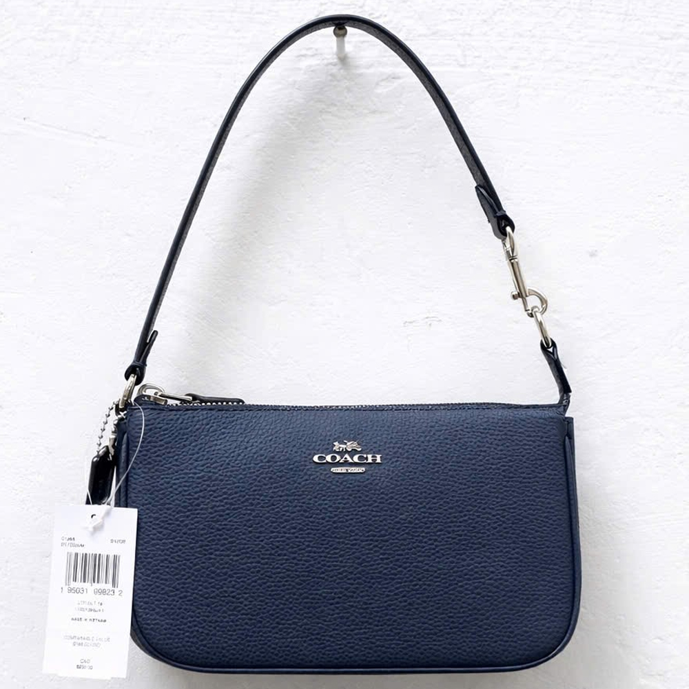 Coach C1985 SVBLK Nolita 19 Leather Silver Denim 6.jpg