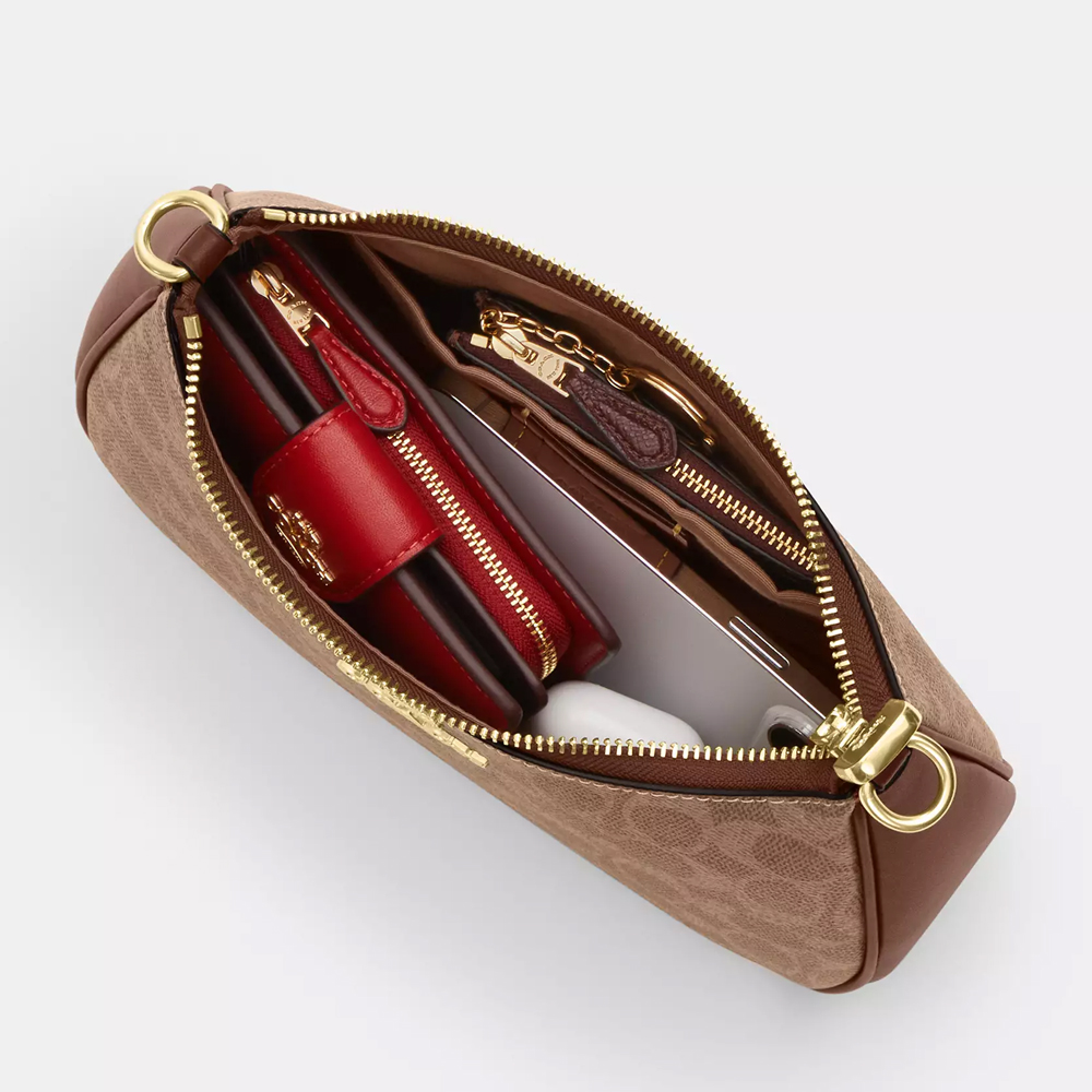 Coach CV933 Teri Shoulder Bag Signature Canvas Tan Brown 1.jpg