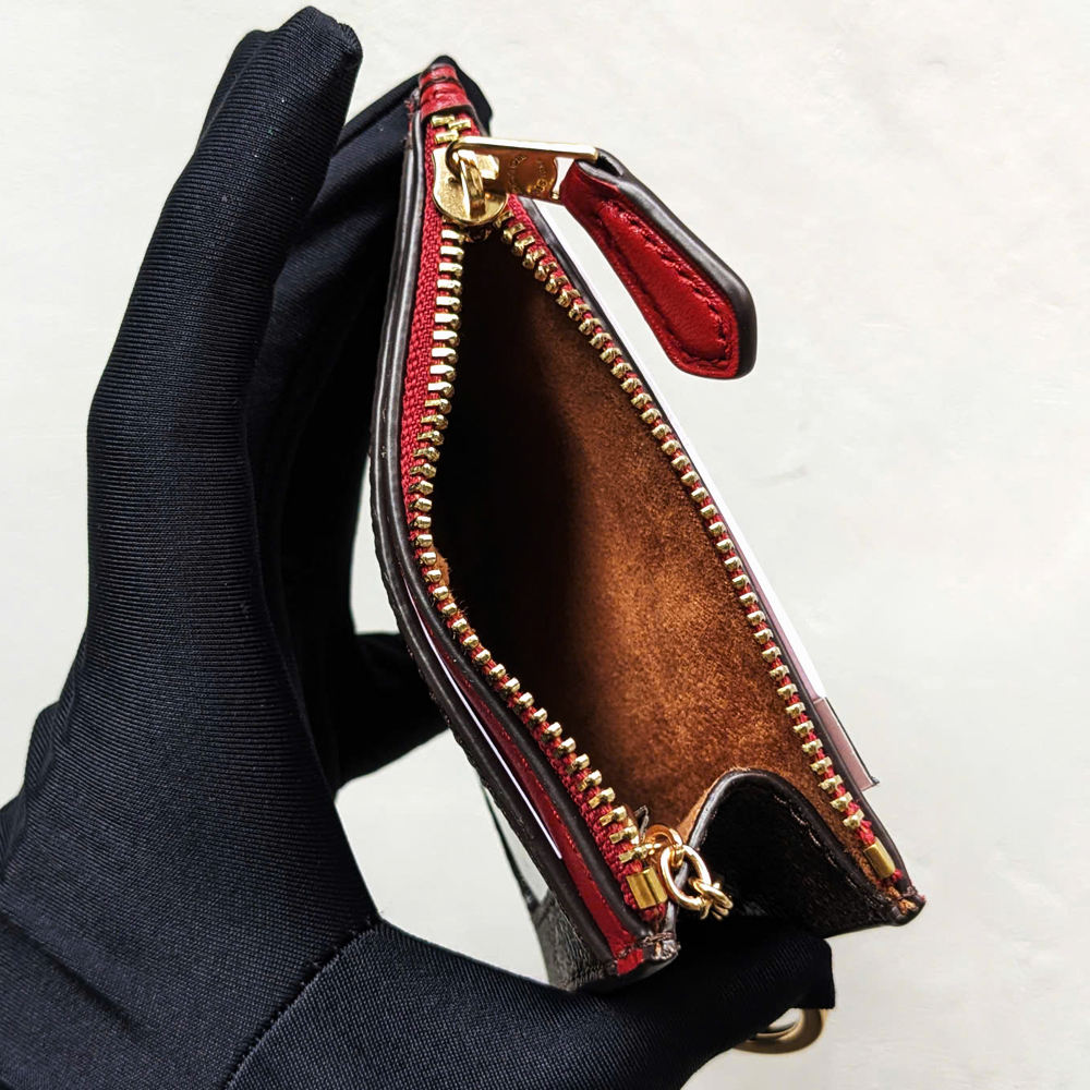 Coach F88208 Mini Skinny ID Case In Signature Canvas Brown 1941 Red 3.jpg