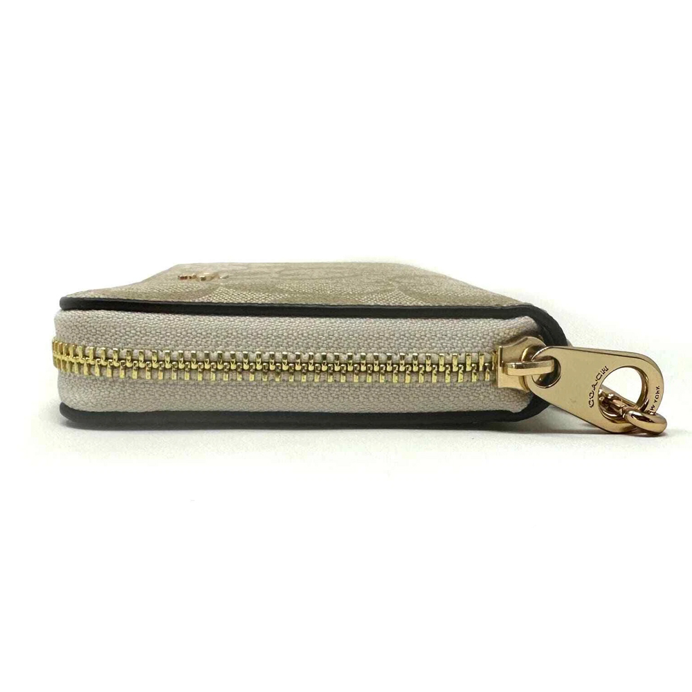 Coach C4452 Long Zip Around Wallet in Signature Canvas Light Khaki Chalk White 8.jpg