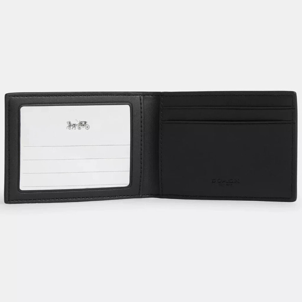 Coach CW368 Compact Billfold Coated Canvas Wallet Charcoal Black 1.jpg
