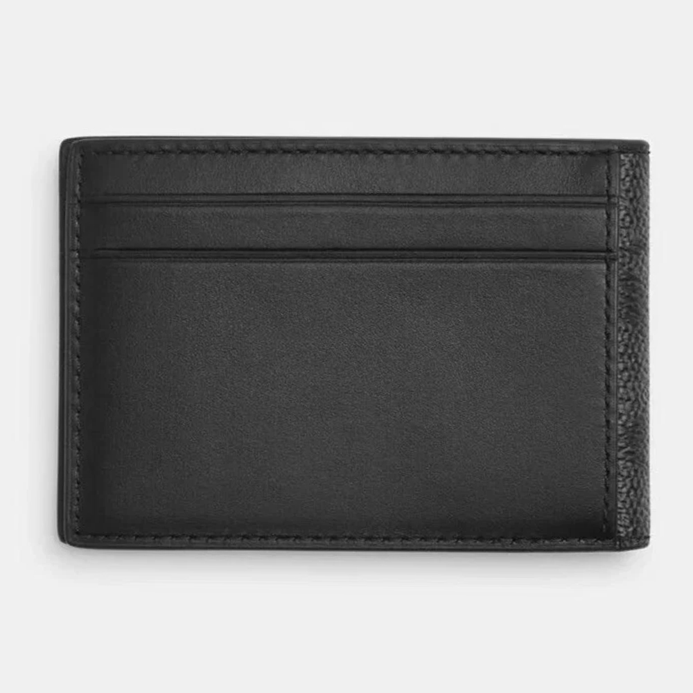 Coach CW368 Compact Billfold Coated Canvas Wallet Charcoal Black 1.jpg
