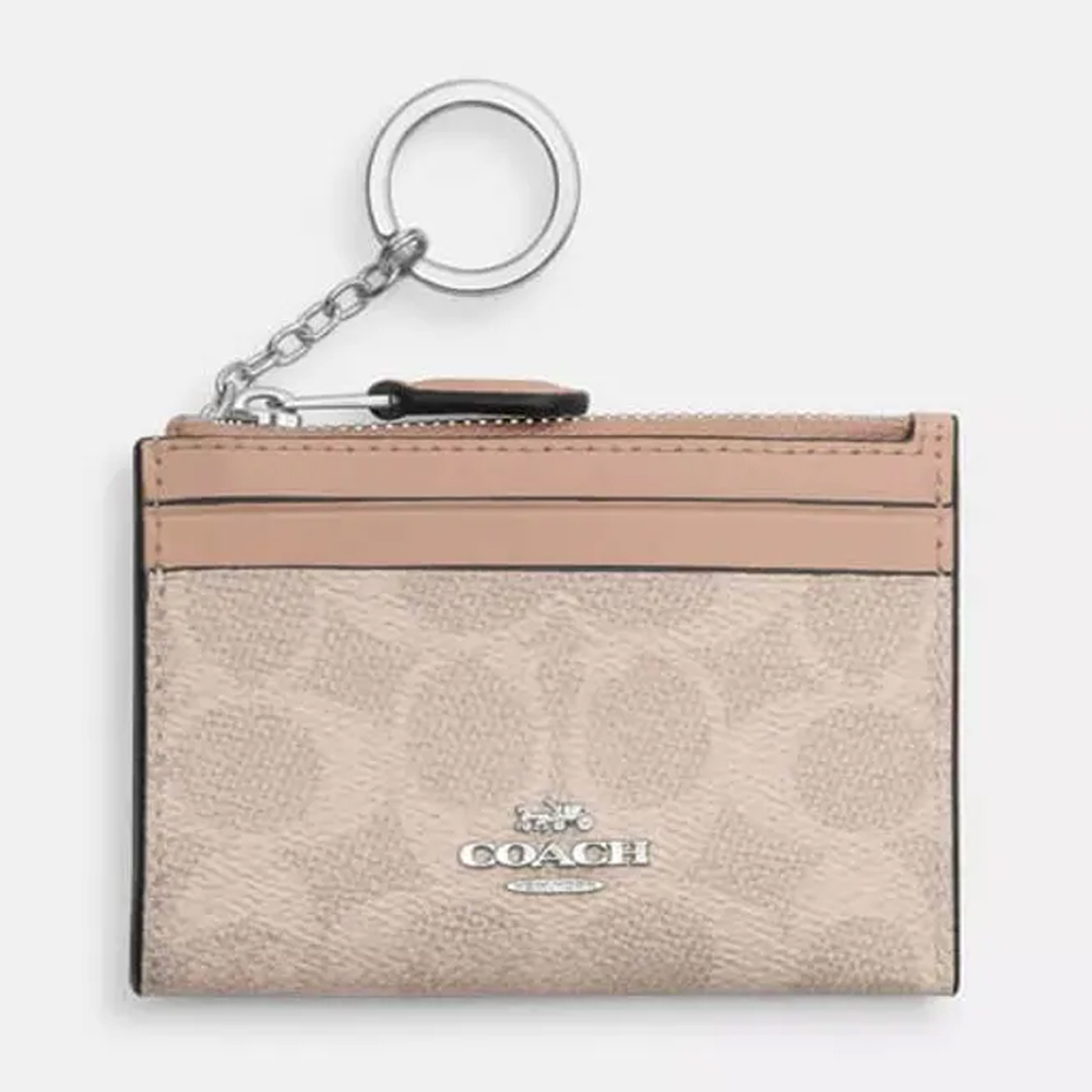 Coach CW870 Mini Skinny Id Case In Signature Canvas Sand Taupe 1.jpg