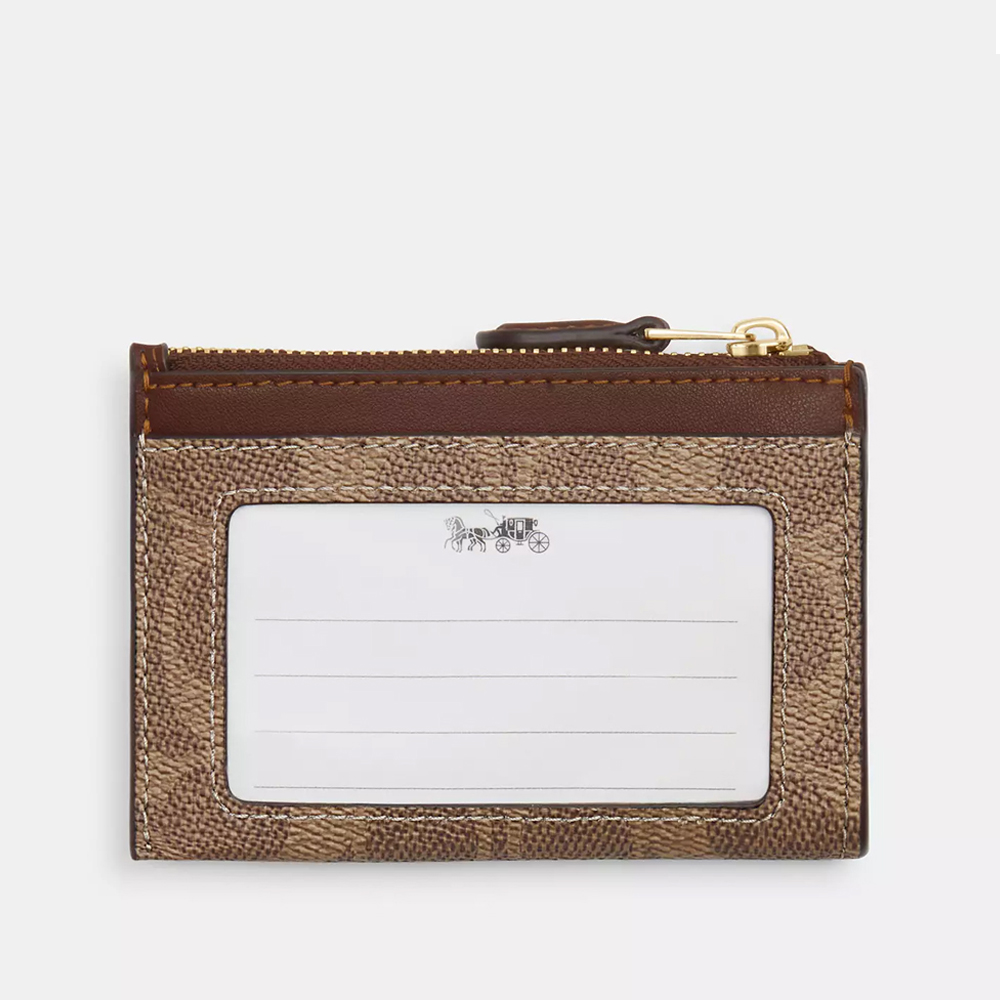 Coach CW870 Mini Skinny Id Case In Signature Canvas Tan Brown 1.jpg