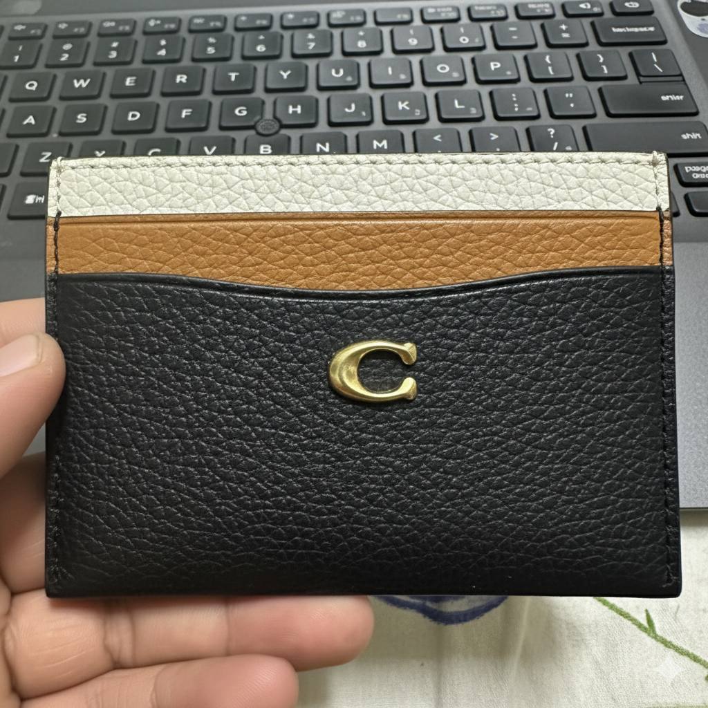 Coach CZ144 Essential Card Case In Colorblock Black 21.jpg