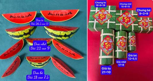 Hộp giấy bánh trưng, bánh giò , dưa hấu SIZE NHỎ