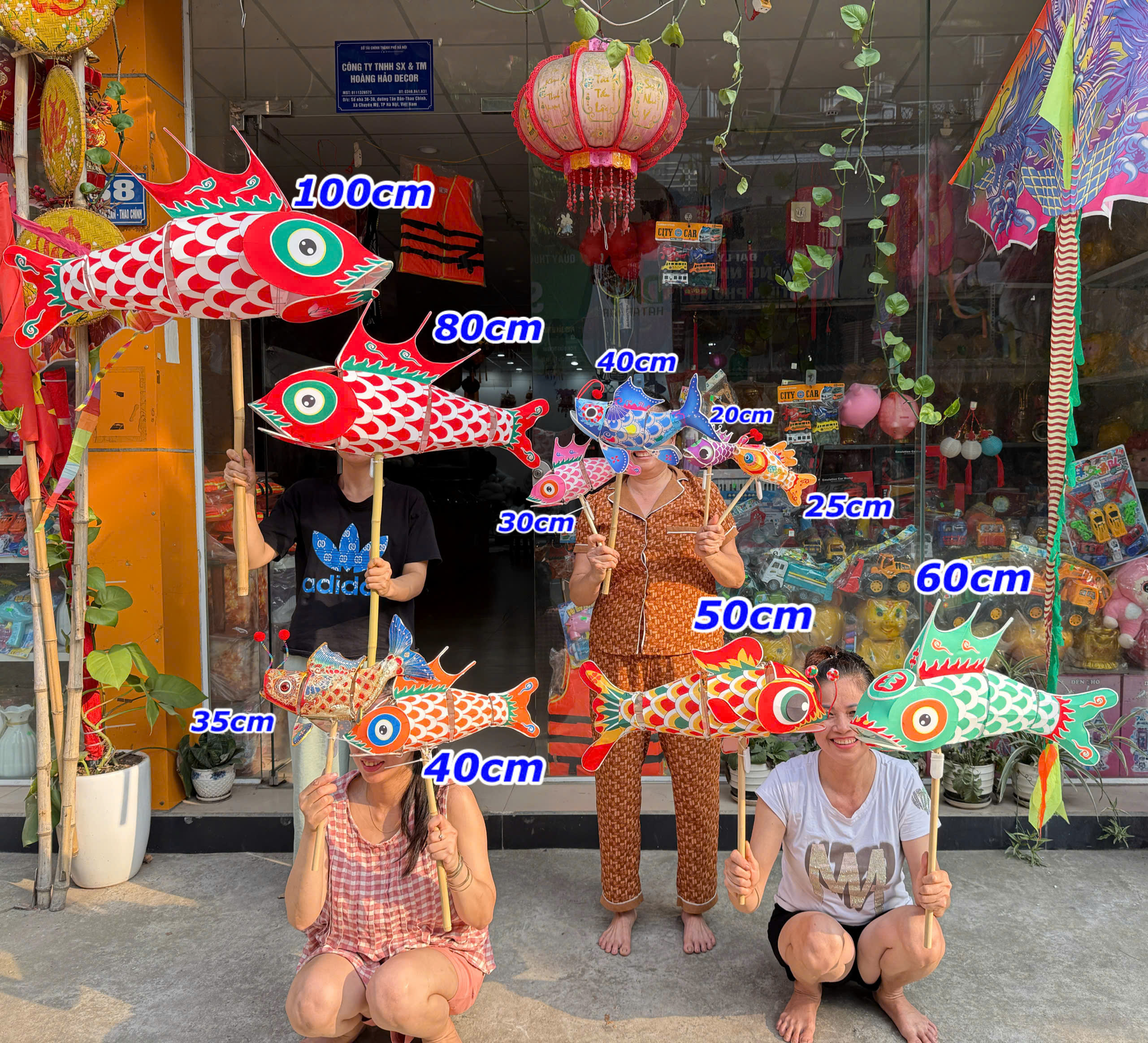 Cá Koi decor dáng thẳng
