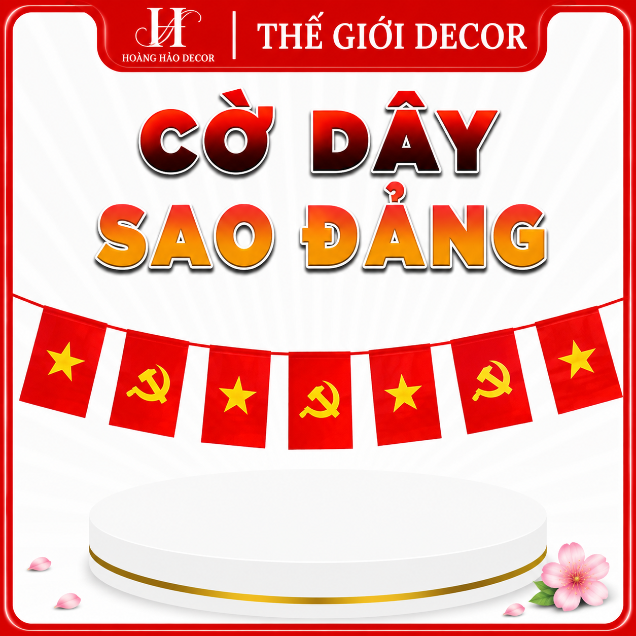 Cờ dây sao đảng vải phi bóng L1