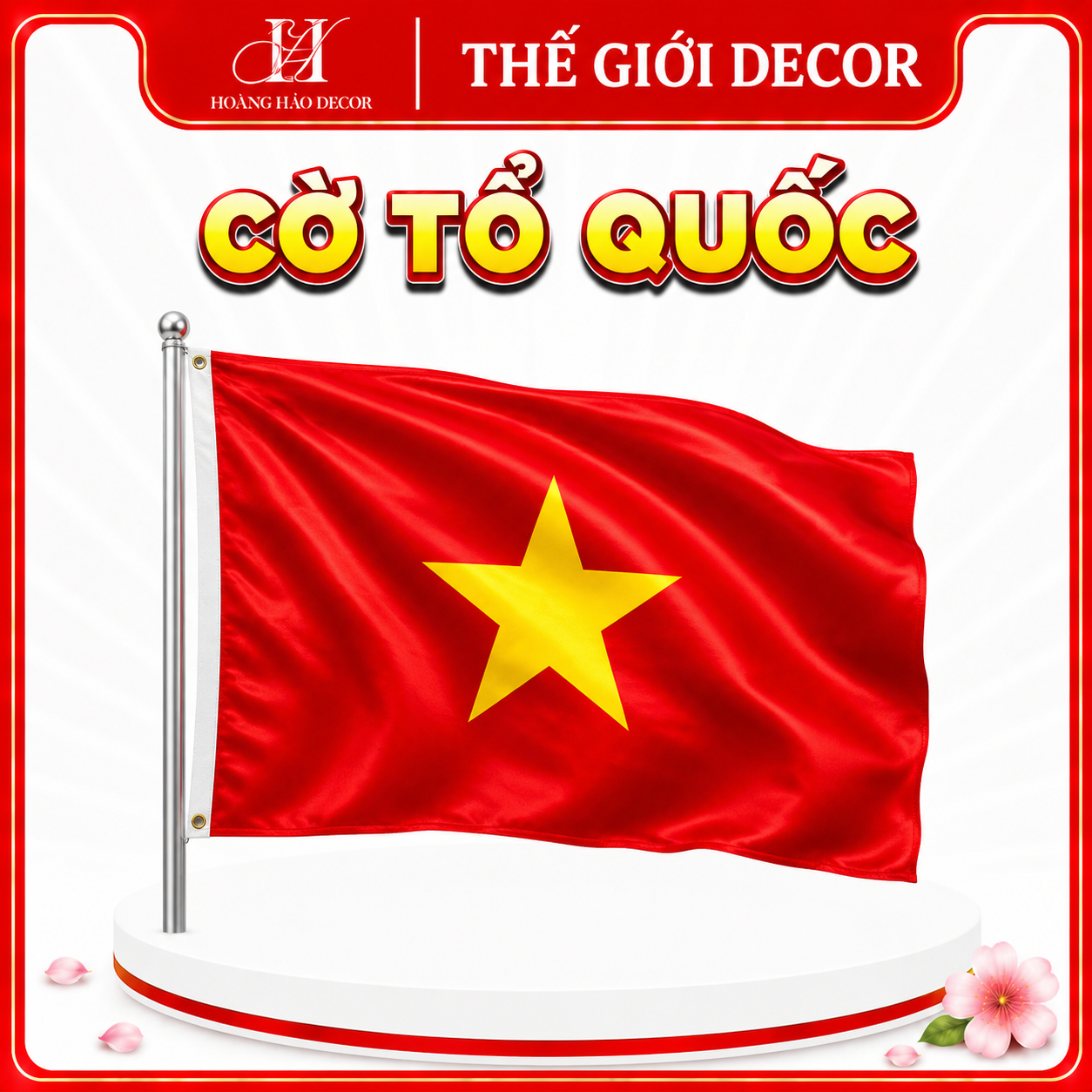 Combo 10 cờ tổ quốc 70x100cm L1