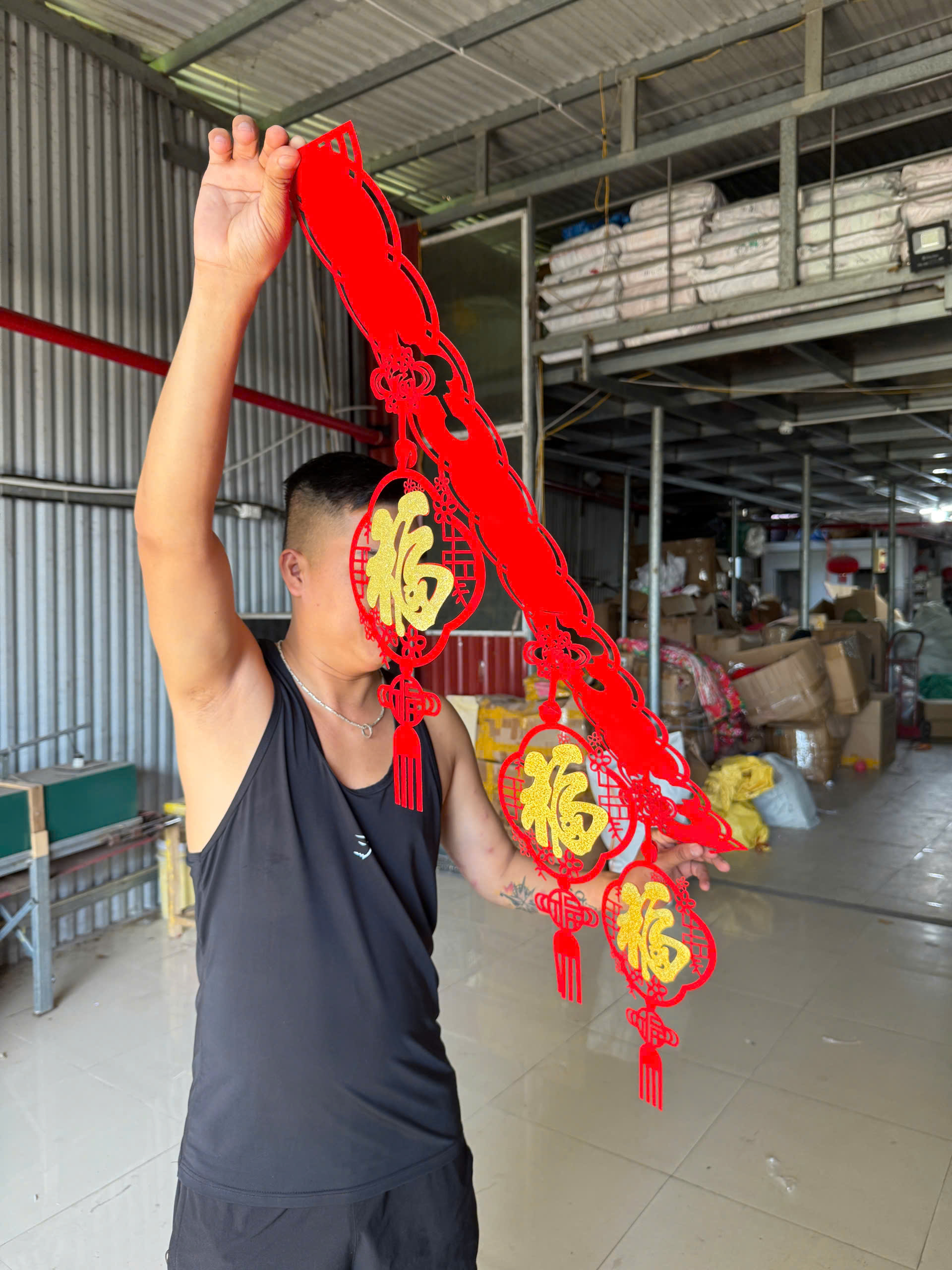 Dây chữ phúc tầu 3 mét - nỉ thường ( 20 chữ )