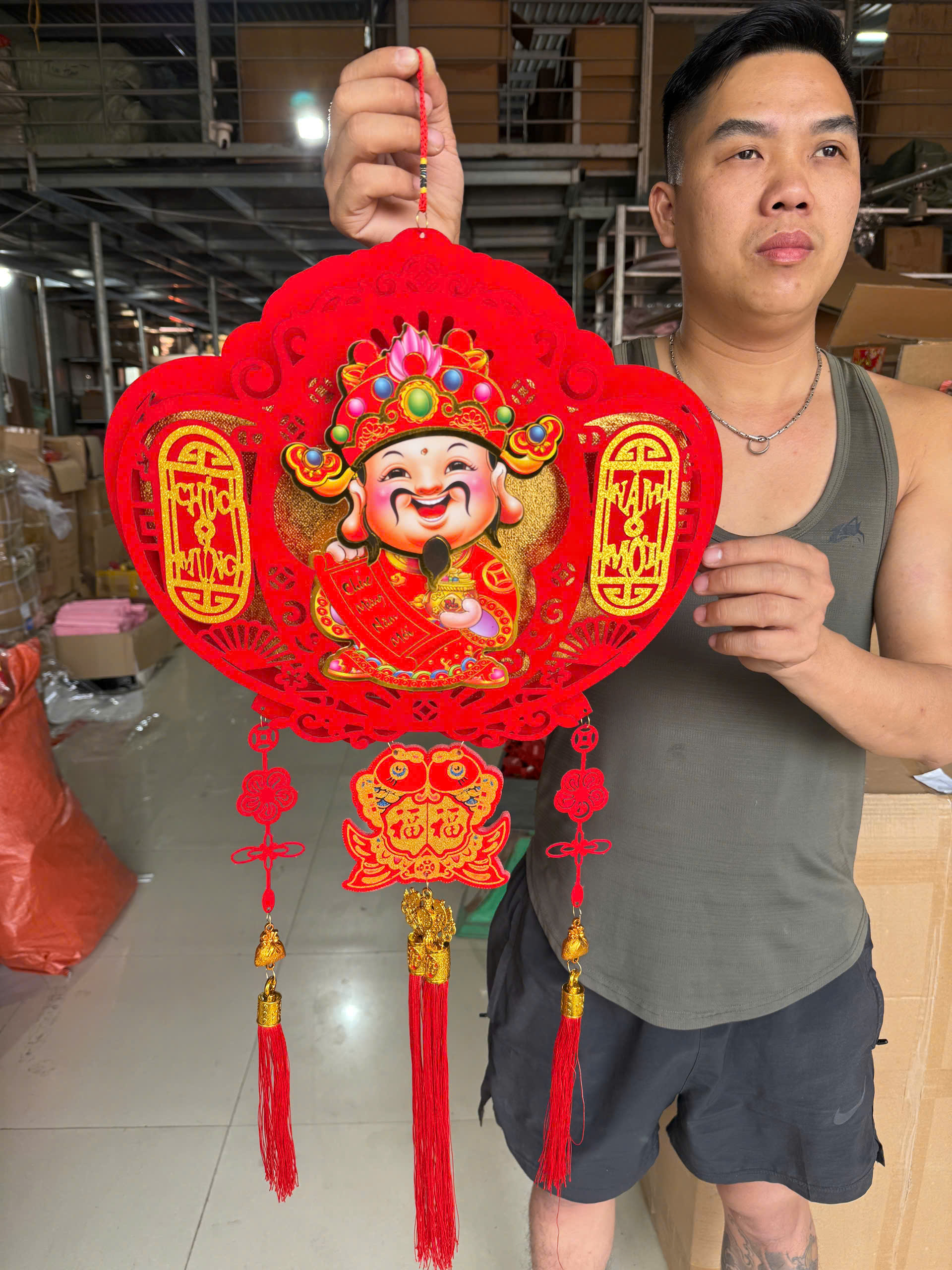 Thần tài cục vàng nỉ nhung