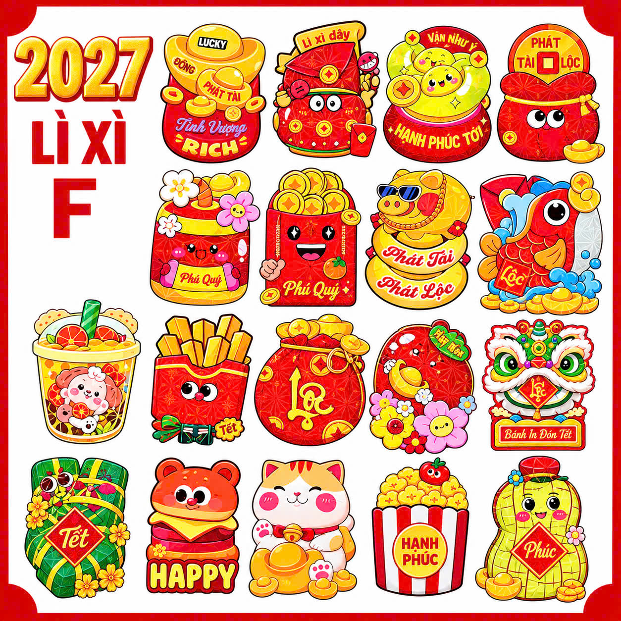 Lì xì chipi ngộ nghĩnh ( cọc 100c )