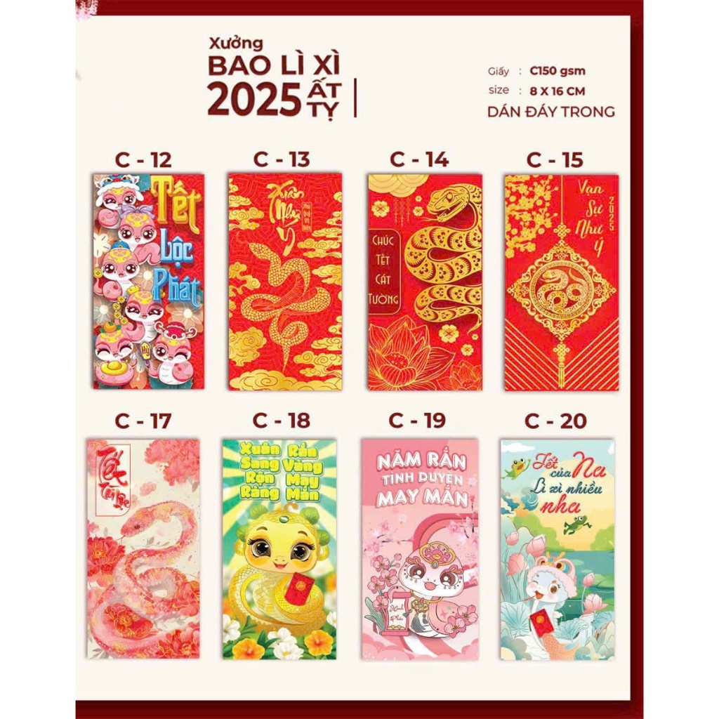 Lì xì việt tặng ninong ( tập 100 cái)