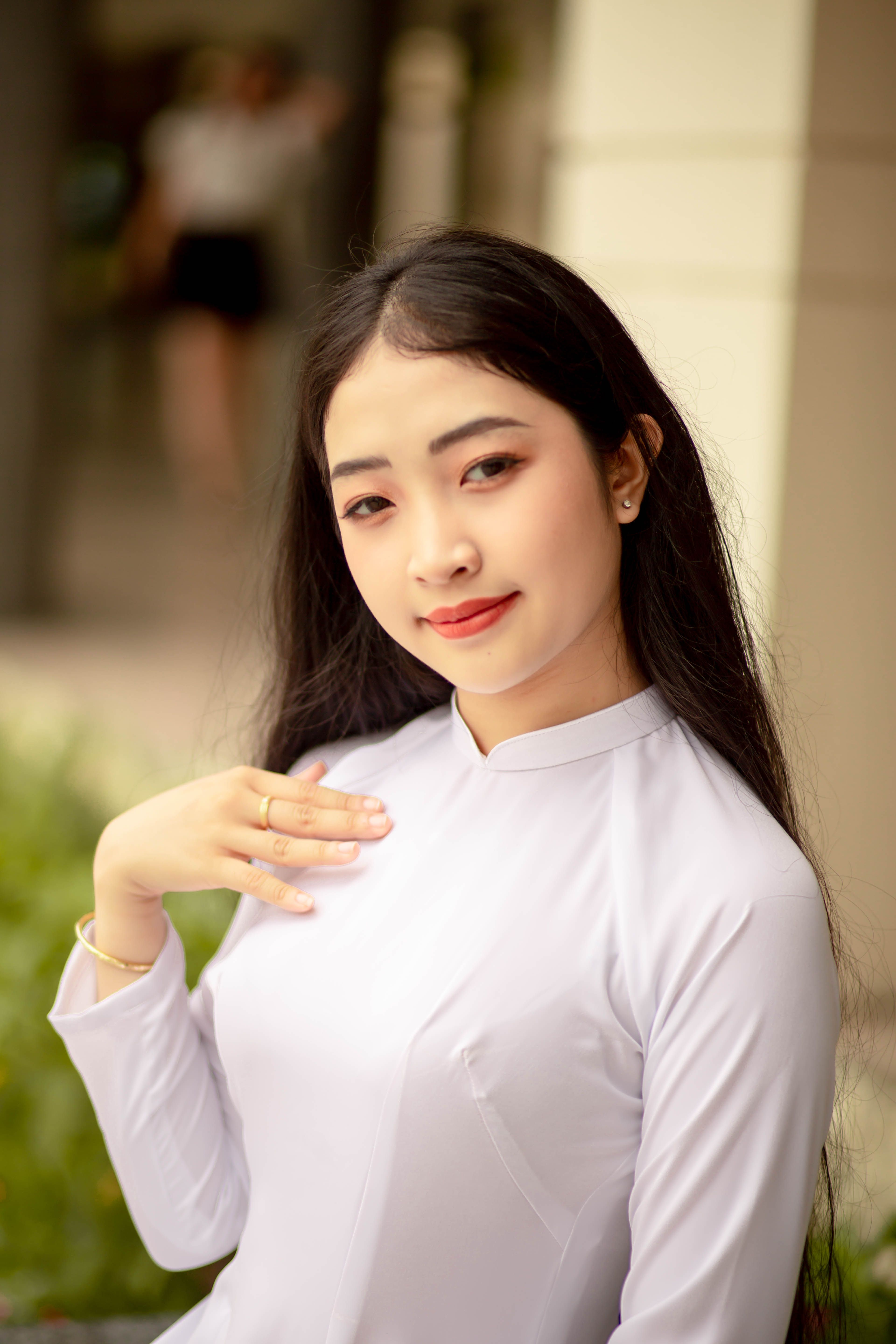 Áo dài học sinh Thái Tuấn may sẵn