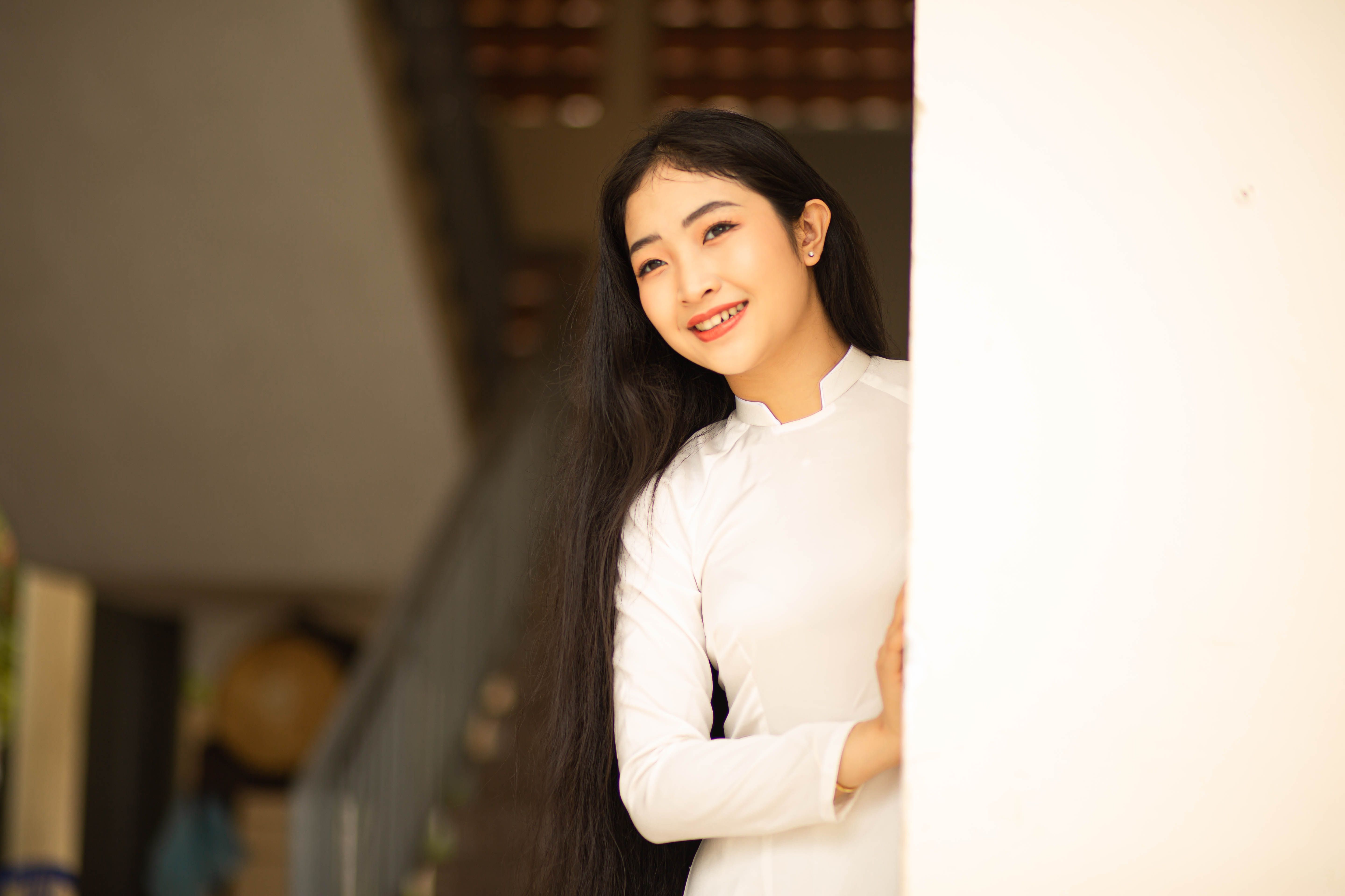 Áo dài học sinh  may sẵn - Lụa Ngọc Trai
