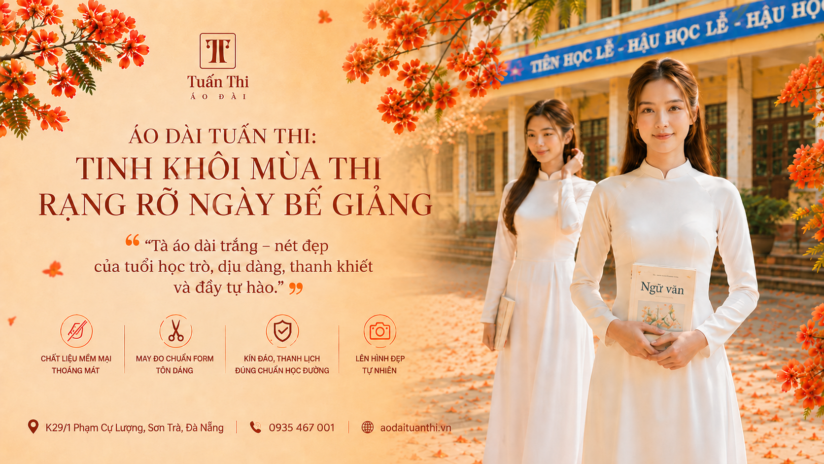 ÁO DÀI TUẤN THI: TINH KHÔI MÙA THI, RẠNG RỠ NGÀY BẾ GIẢNG