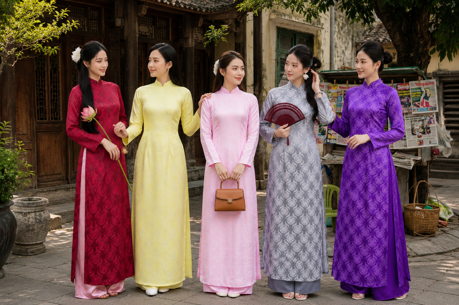 Áo Dài Thọ Dơi - Khi họa tiết truyền thống gặp những sắc màu thanh lịch