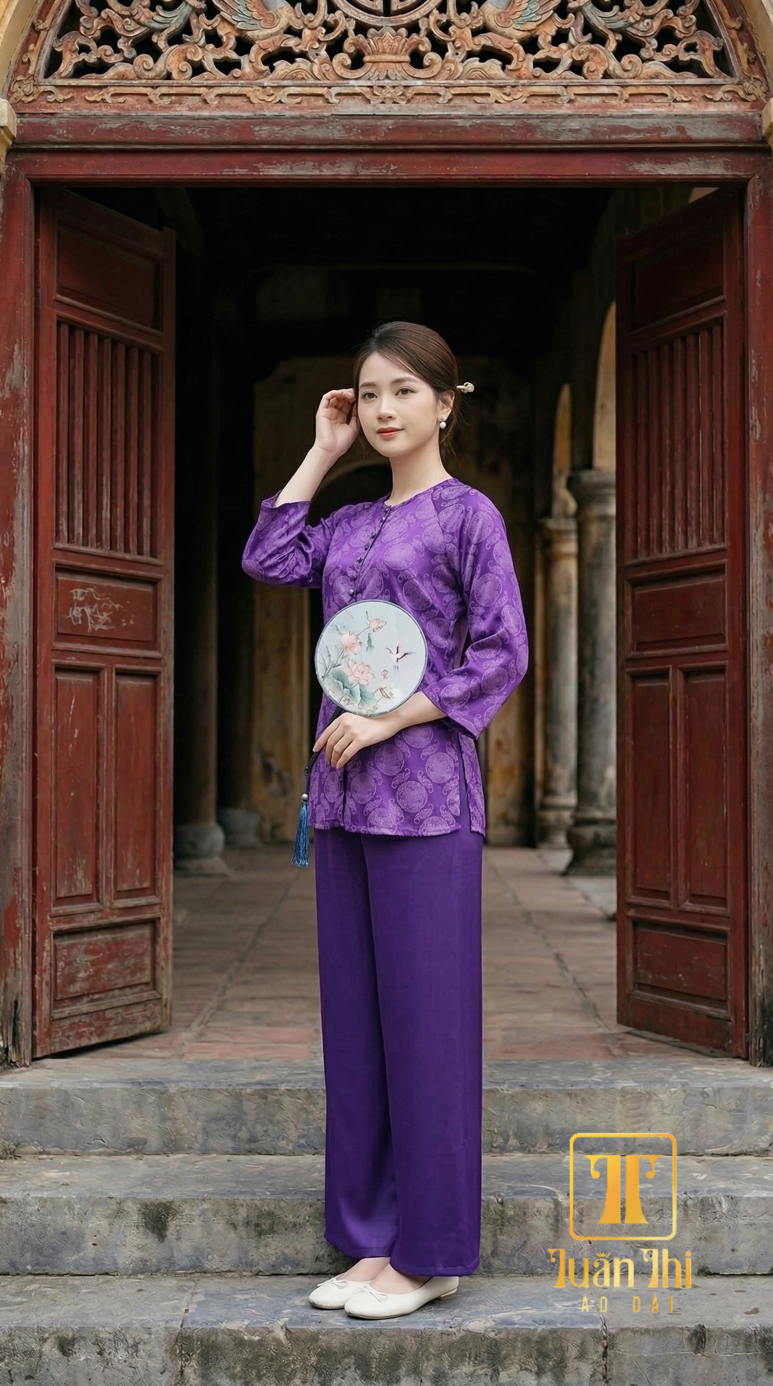 ABB Lụa thọ dơi tím