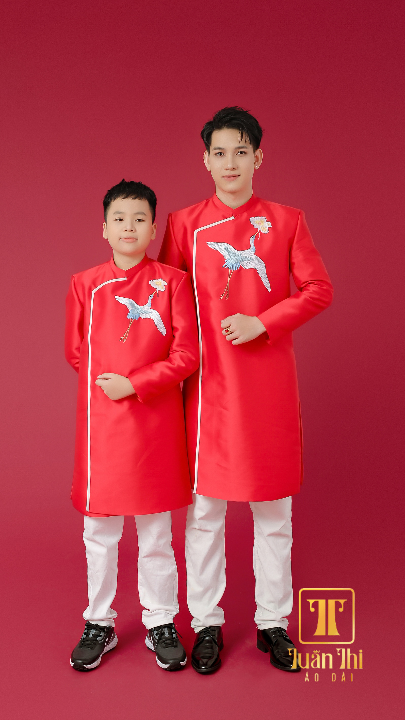ADGD Đỏ thêu chim hoa
