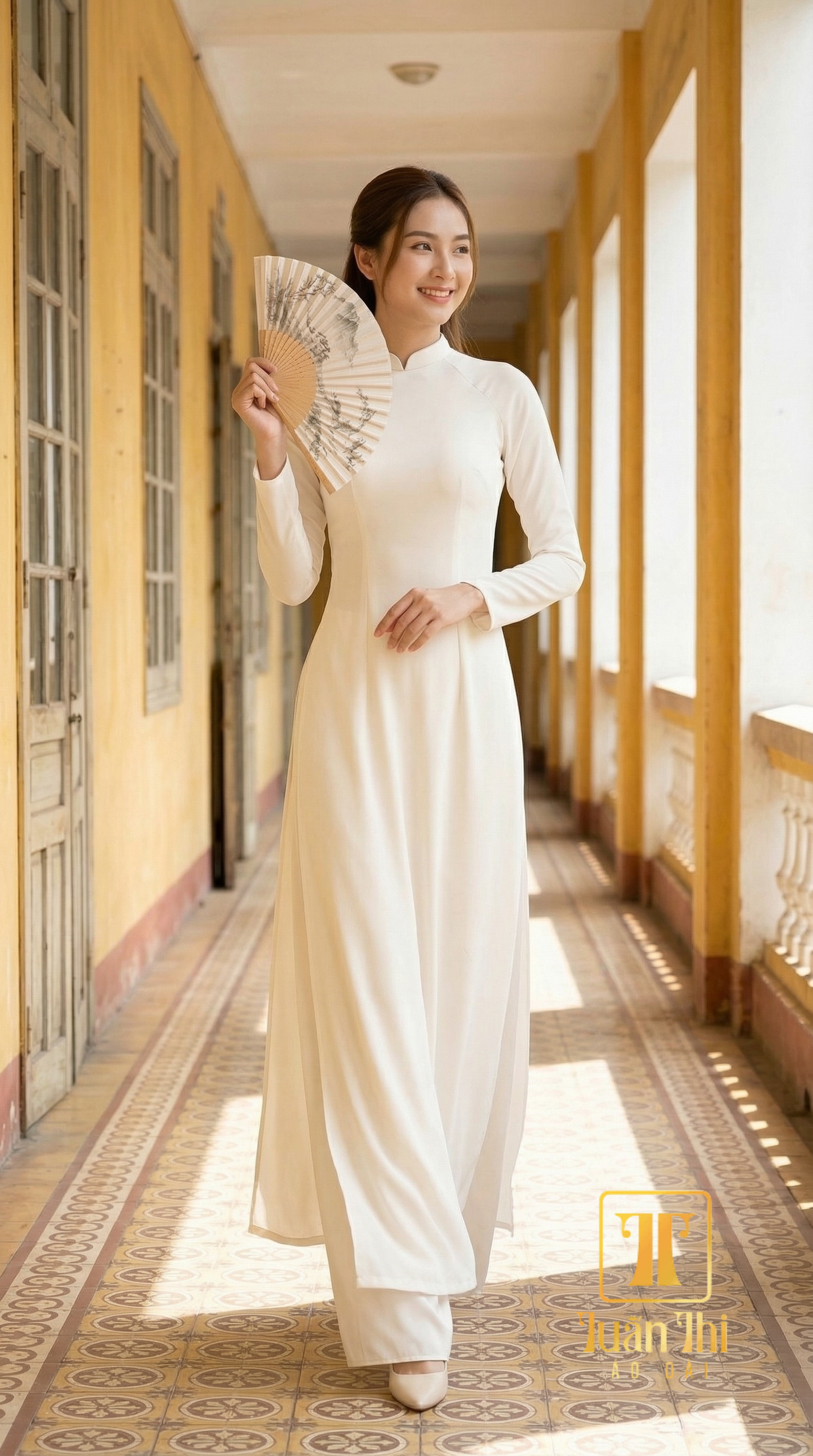 ADHS Lụa tằm trắng kem