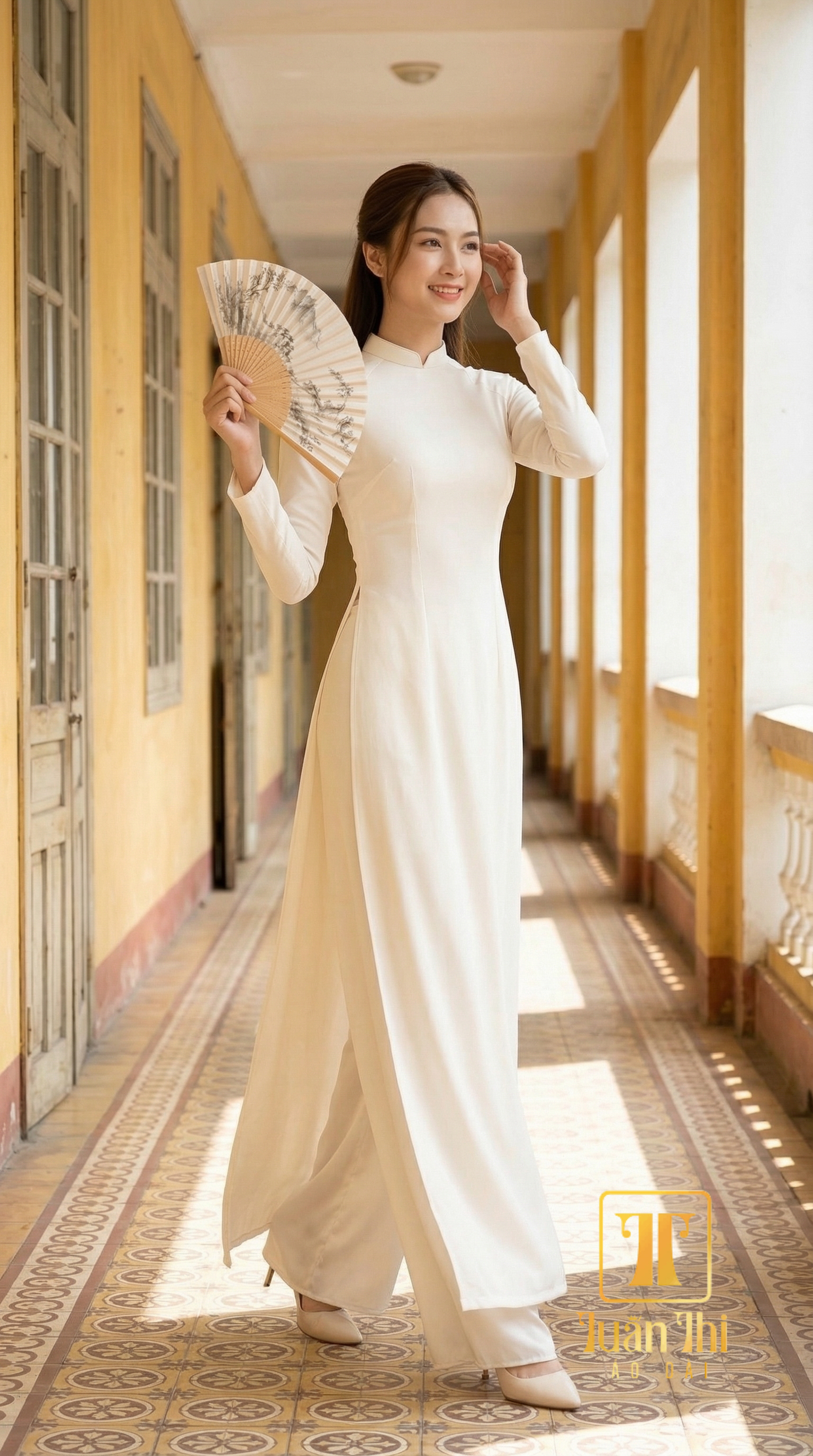 ADHS Lụa tằm trắng kem
