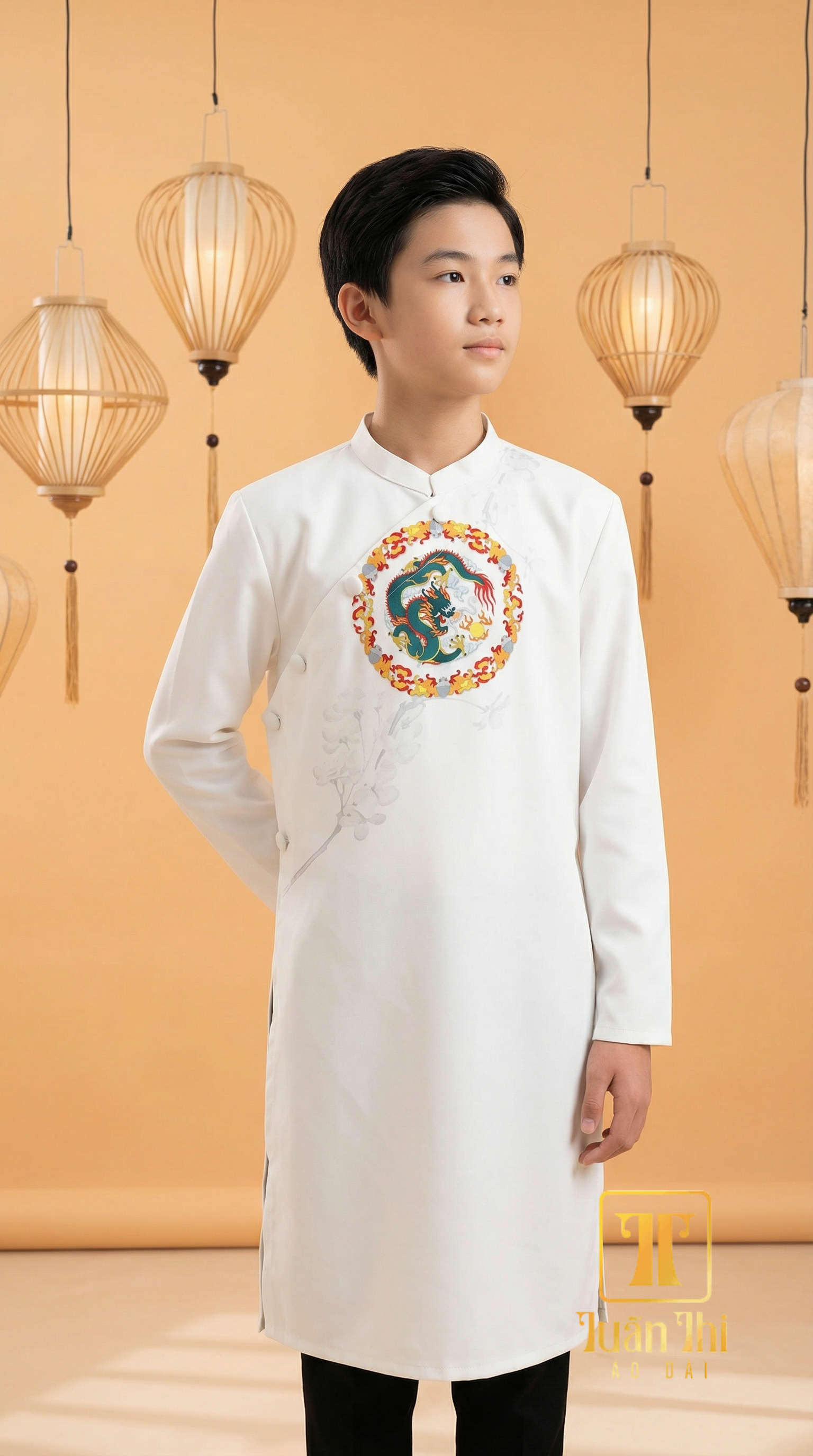 ADTE Trắng in rồng