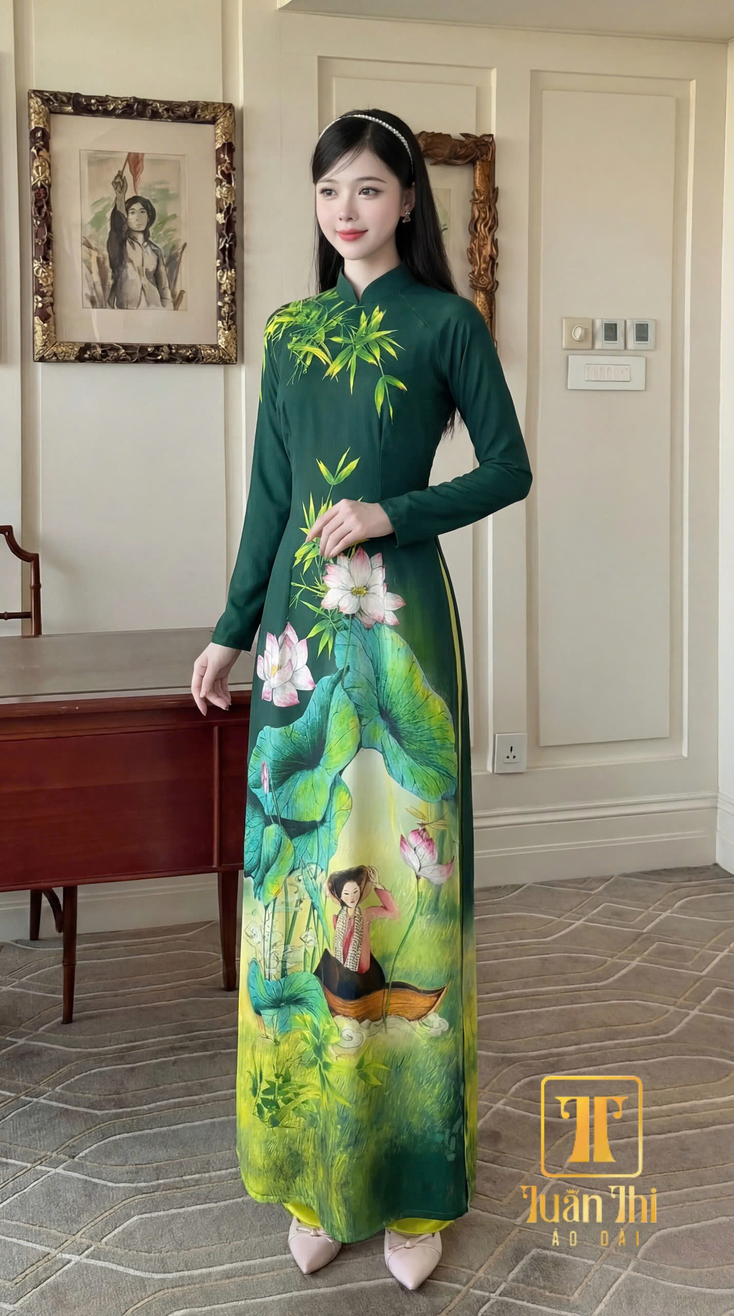 ADTT Lụa Ngọc Mai hoa sen