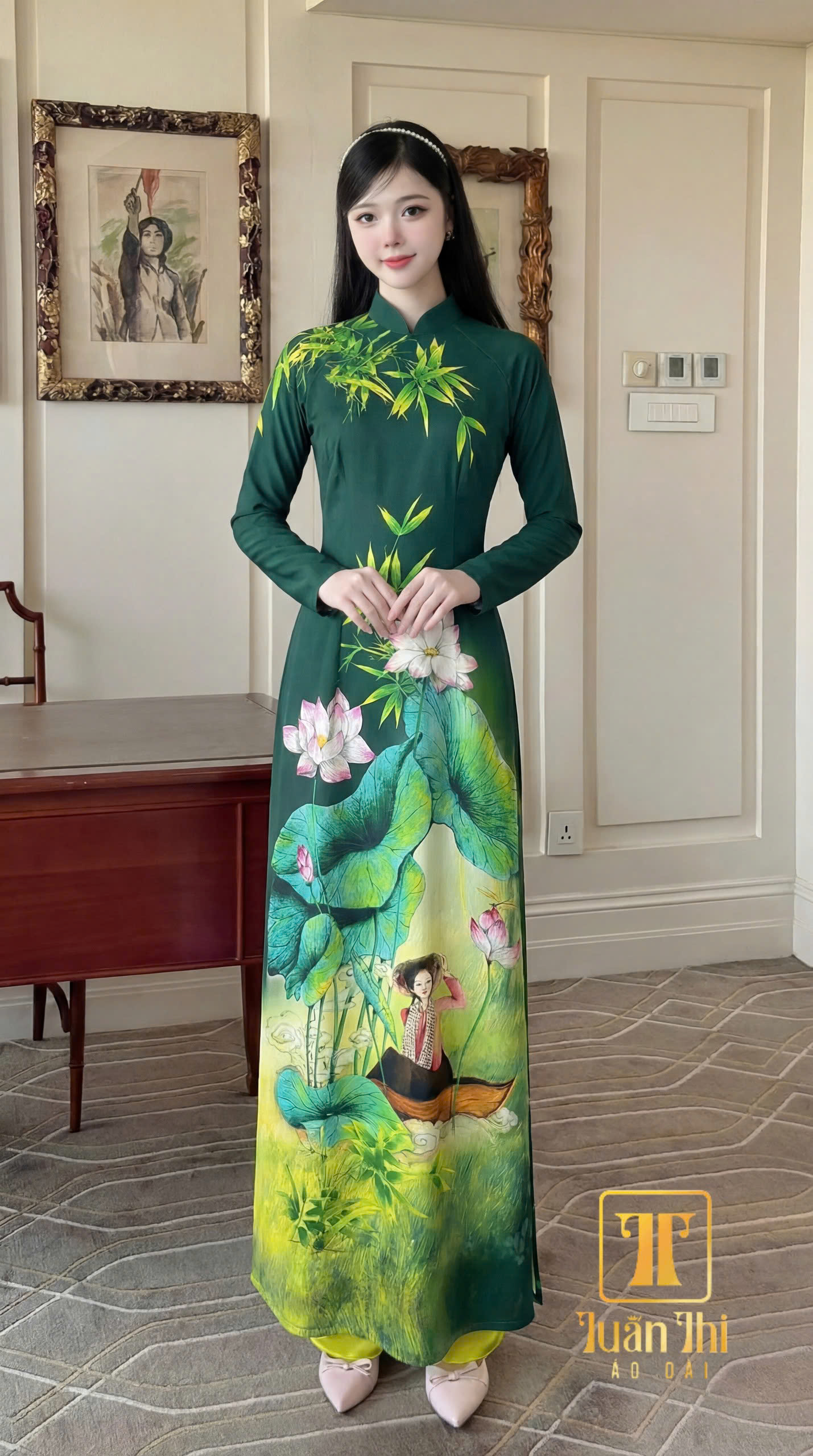 ADTT Lụa Ngọc Mai hoa sen