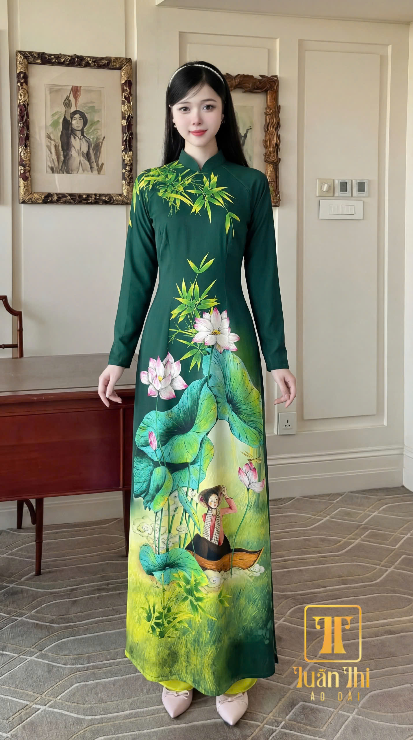 ADTT Lụa Ngọc Mai hoa sen