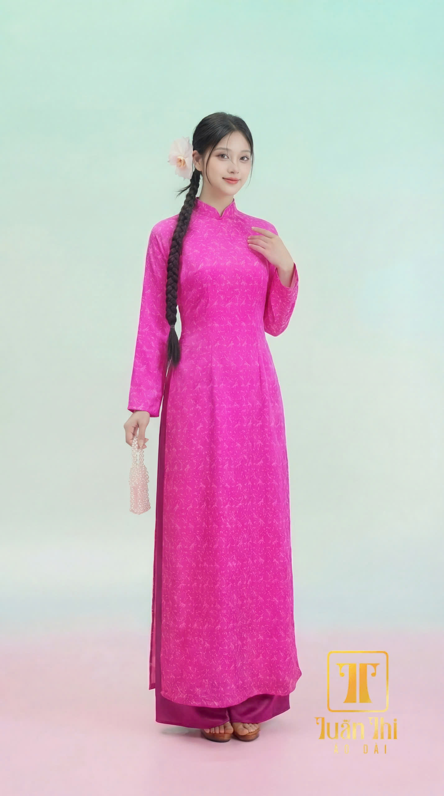 ADTT Lụa gấm chuồn chuồn hồng sen