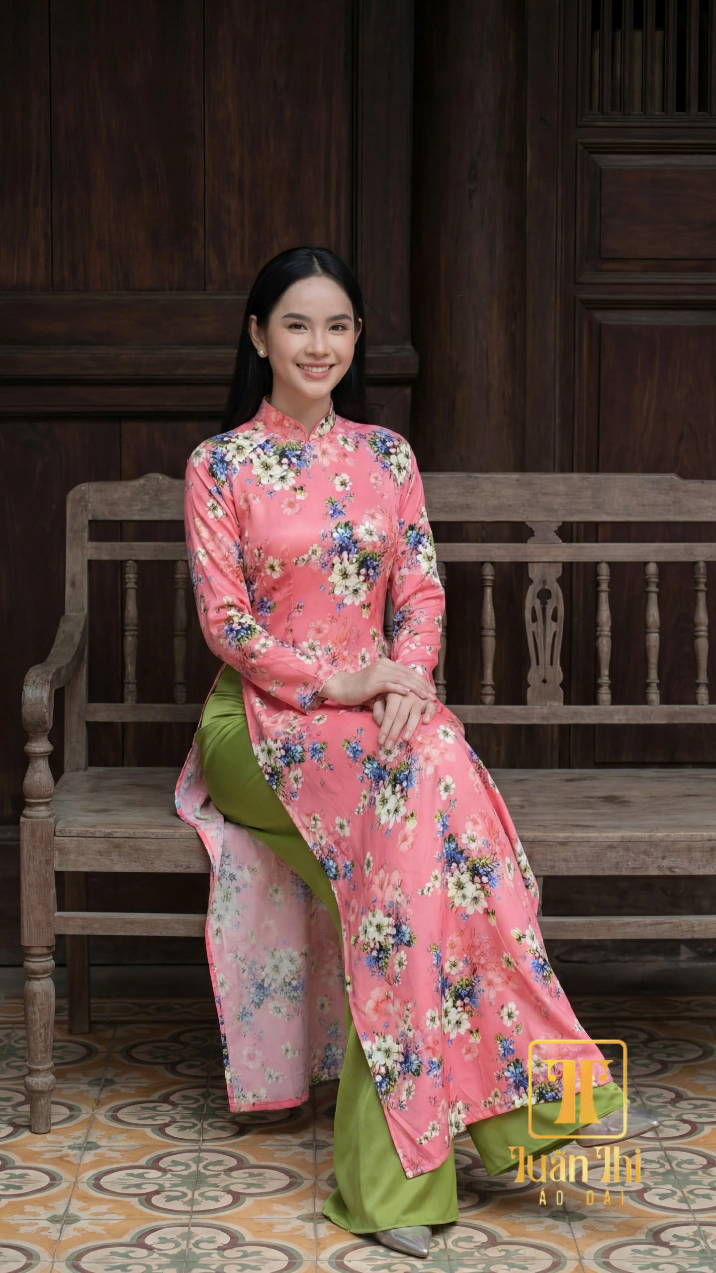ADTT Lụa hồng in hoa